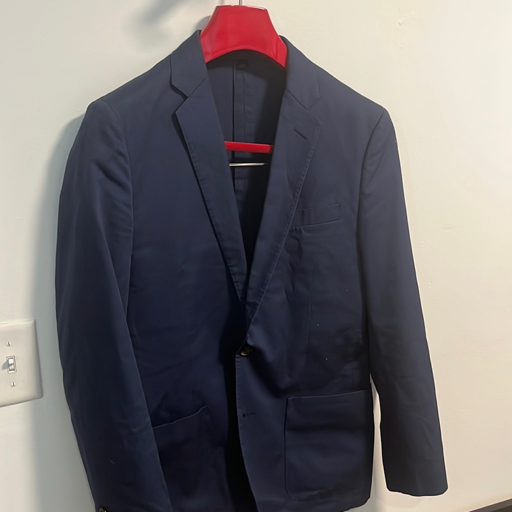 J. Crew ludlow blazer. Mid blue, unlined. Chore pockets. 38R. Great condition